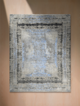 Veylan Hand-Knotted Wool & Bamboo Silk Rug - Grey