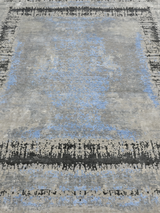Veylan Hand-Knotted Wool & Bamboo Silk Rug - Grey