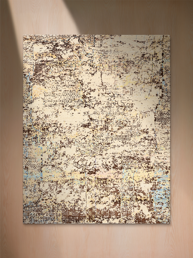 Sorevik Hand-Knotted Wool & Bamboo Silk Rug - Beige