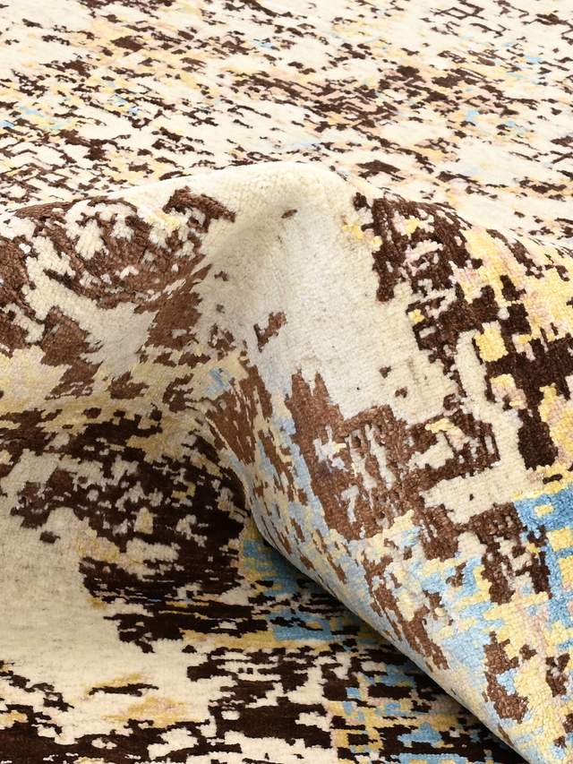 Sorevik Hand-Knotted Wool & Bamboo Silk Rug - Beige