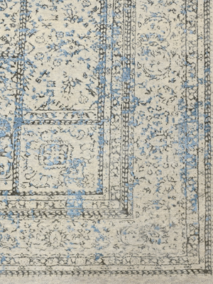 Tarini Wool & Bamboo Silk Hand-Knotted Rug - Cream