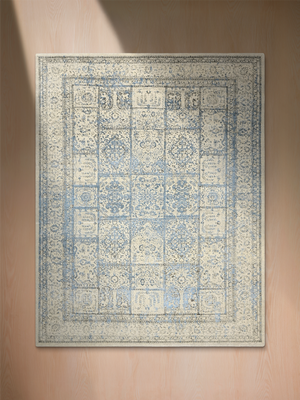 Tarini Wool & Bamboo Silk Hand-Knotted Rug - Cream