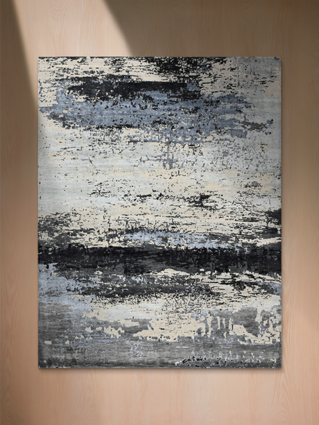 Mirell Hand-Knotted Wool & Bamboo Silk Rug - Grey
