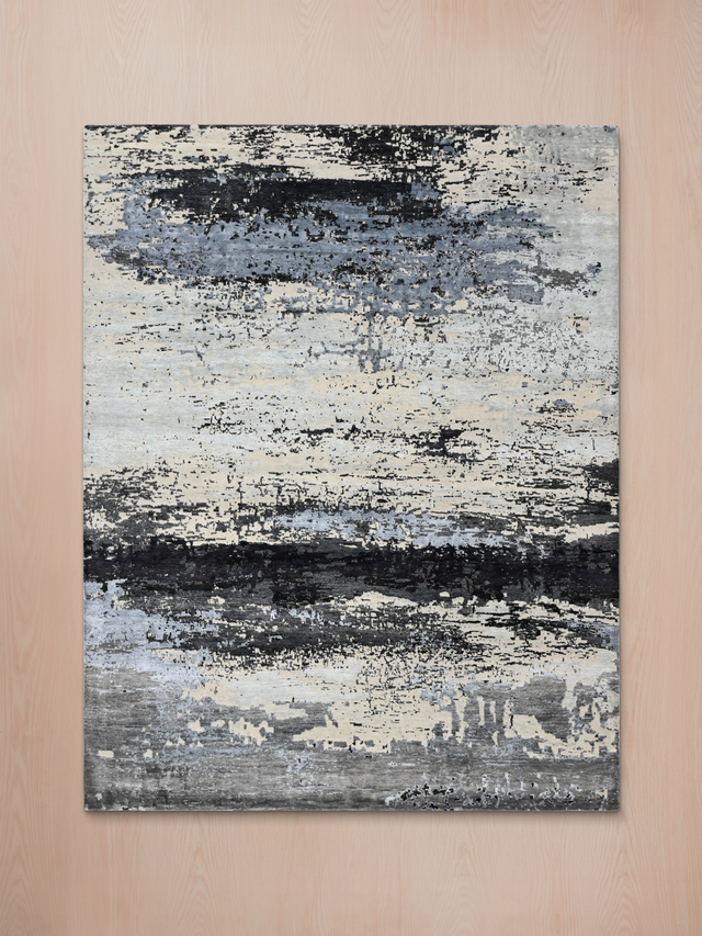 Mirell Hand-Knotted Wool & Bamboo Silk Rug - Grey