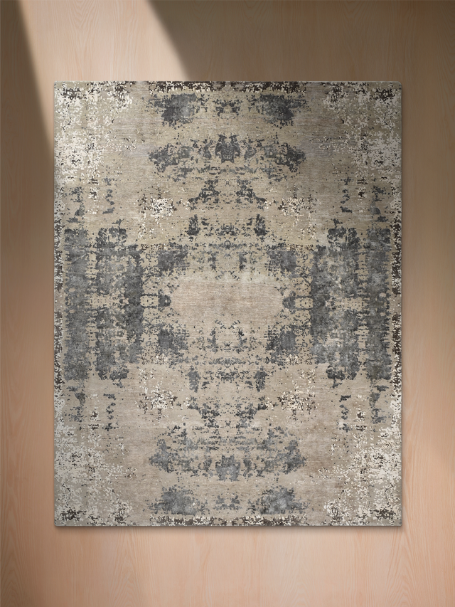 Torven Hand-Knotted Wool & Bamboo Silk Rug - Brown