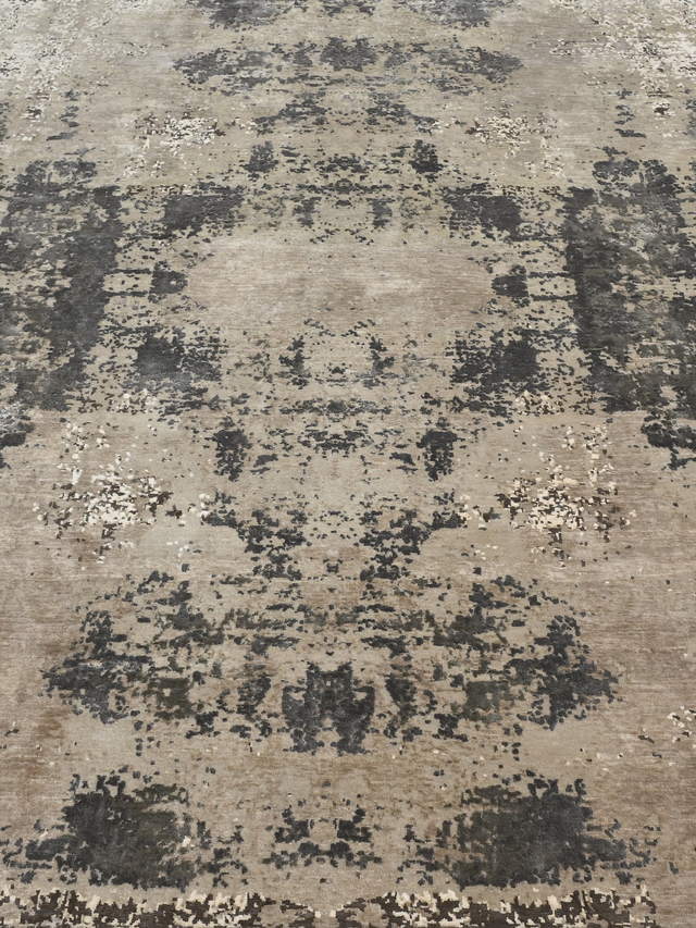 Torven Hand-Knotted Wool & Bamboo Silk Rug - Brown