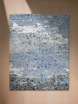 Elvian Hand-Knotted Wool & Bamboo Silk Rug - Blue