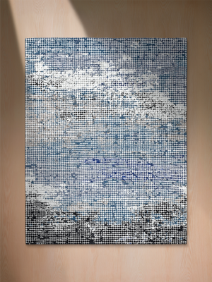 Elvian Hand-Knotted Wool & Bamboo Silk Rug - Blue