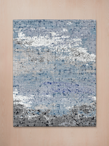 Elvian Hand-Knotted Wool & Bamboo Silk Rug - Blue