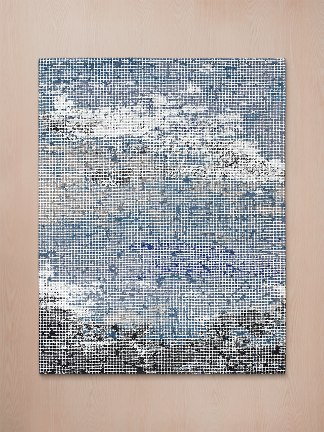 Elvian Hand-Knotted Wool & Bamboo Silk Rug - Blue
