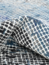 Elvian Hand-Knotted Wool & Bamboo Silk Rug - Blue
