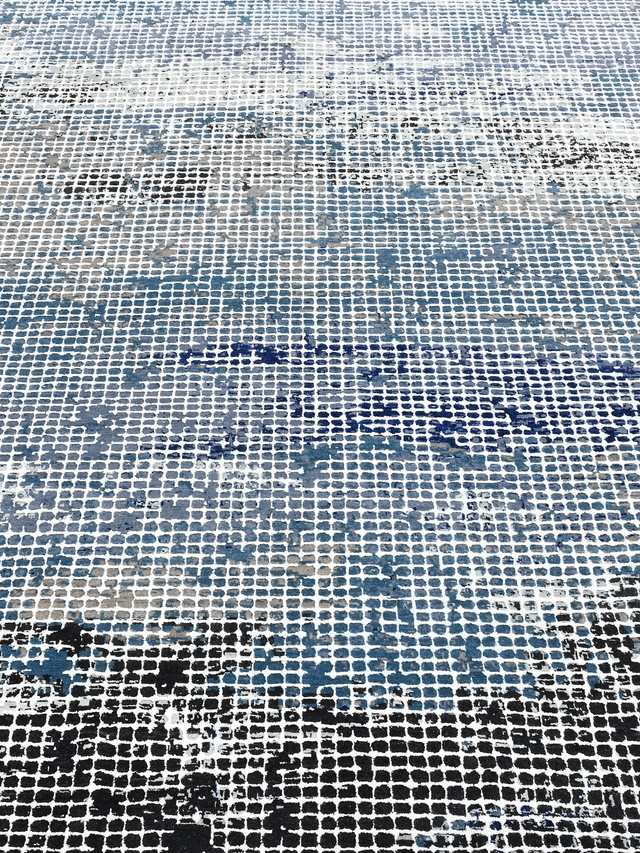 Elvian Hand-Knotted Wool & Bamboo Silk Rug - Blue