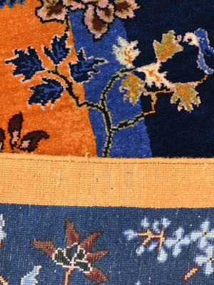 Elsira Hand-Knotted Wool & Bamboo Silk Oriental Rug - Orange