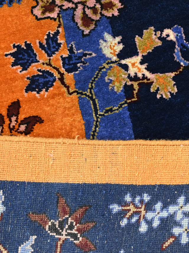 Elsira Hand-Knotted Wool & Bamboo Silk Rug - Orange
