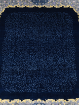 Mireya Hand-Knotted Wool & Bamboo Silk Rug - Blue