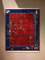 Rovira Hand-Knotted Wool & Bamboo Silk Rug - Burgundy
