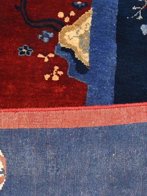 Rovira Hand-Knotted Wool & Bamboo Silk Oriental Rug - Burgundy