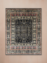 Tarev Hand-Knotted Wool & Bamboo Silk Rug - Black