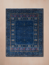 Tarev Hand-Knotted Wool & Bamboo Silk Rug - Royal Blue