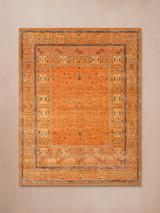 Tarev Hand-Knotted Wool & Bamboo Silk Rug - Orange