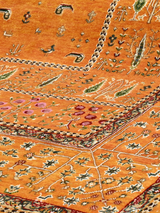 Tarev Hand-Knotted Wool & Bamboo Silk Rug - Orange