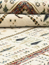 Tarev Hand-Knotted Wool & Bamboo Silk Rug - Off White