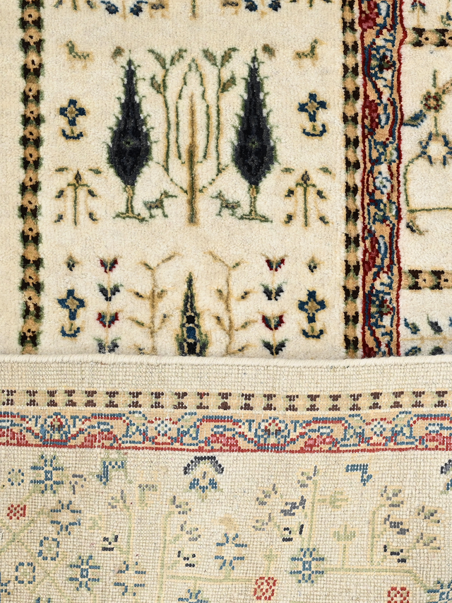 Tarev Hand-Knotted Wool & Bamboo Silk Rug - Off White