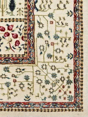 Tarev Hand-Knotted Wool & Bamboo Silk Persian Rug - Off White