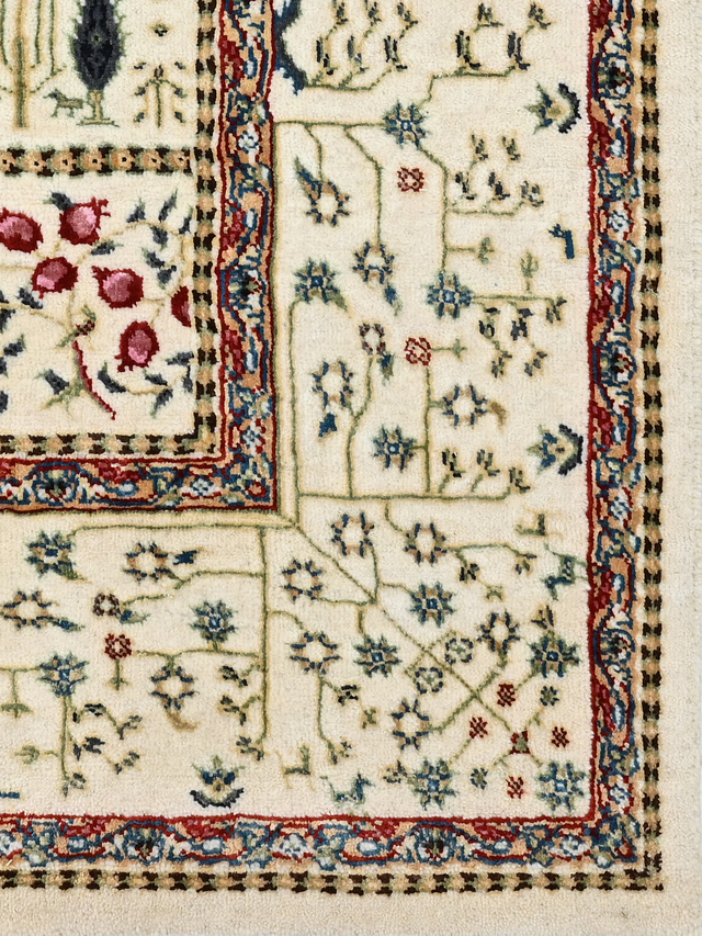 Tarev Hand-Knotted Wool & Bamboo Silk Rug - Off White