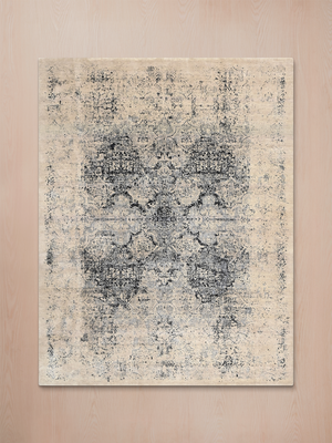 Branor Hand-knotted Wool & Bamboo Silk Rug - Beige