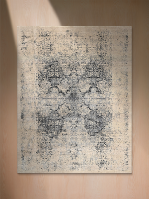 Branor Hand-knotted Wool & Bamboo Silk Rug - Beige