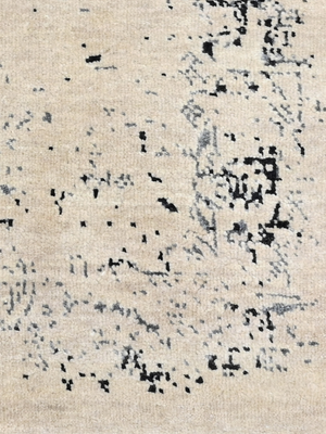 Branor Hand-knotted Wool & Bamboo Silk Rug - Beige