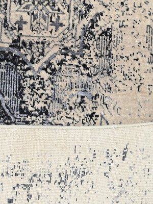 Branor Hand-knotted Wool & Bamboo Silk Rug - Beige