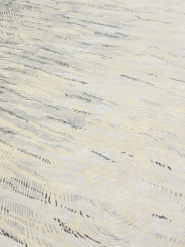 Luvane Hand-knotted Wool & Bamboo Silk Rug - Beige