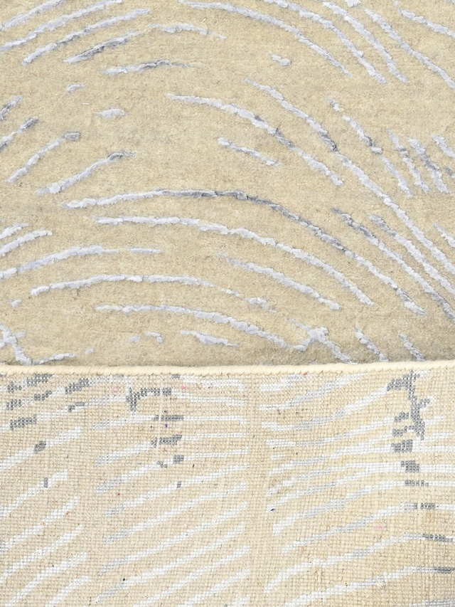 Luvane Hand-knotted Wool & Bamboo Silk Rug - Beige