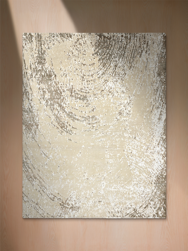 Ferona Hand-knotted Wool & Bamboo Silk Rug - Beige