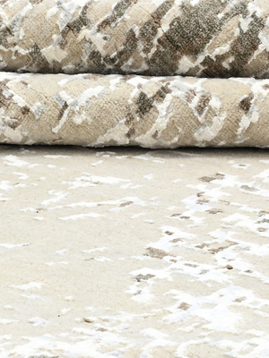 Ferona Hand-knotted Wool & Bamboo Silk Rug - Beige