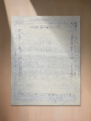 Mehr Wool & Bamboo Silk Hand-Knotted Rug - Cream