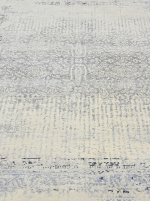 Mehr Wool & Bamboo Silk Hand-Knotted Rug - Cream