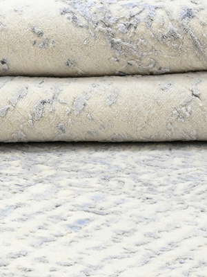 Mehr Wool & Bamboo Silk Hand-Knotted Rug - Cream