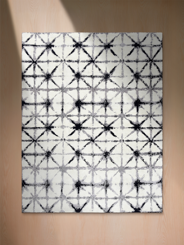 Revon Hand-knotted Wool & Bamboo Silk Rug - Charcoal