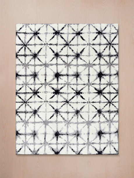 Revon Hand-knotted Wool & Bamboo Silk Rug - Charcoal