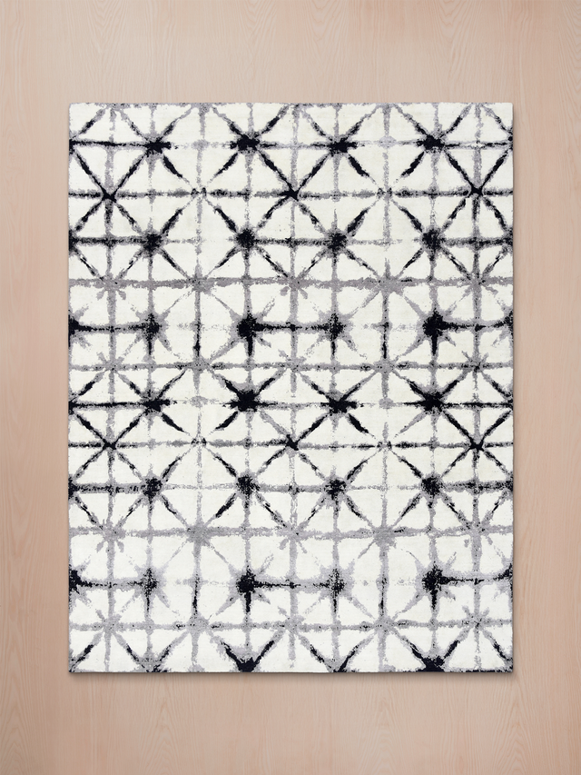 Revon Hand-knotted Wool & Bamboo Silk Rug - Charcoal