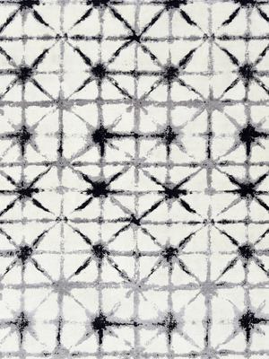 Revon Hand-knotted Wool & Bamboo Silk Rug - Charcoal