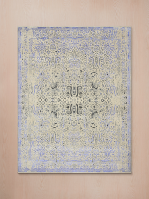 Reza Wool & Bamboo Silk Hand-Knotted Rug - Beige