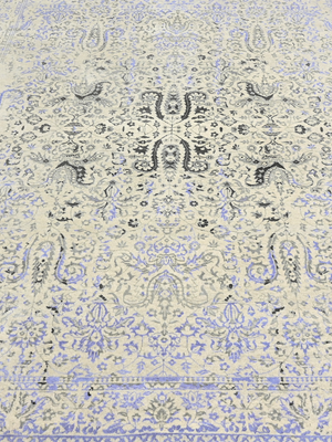 Reza Wool & Bamboo Silk Hand-Knotted Rug - Beige