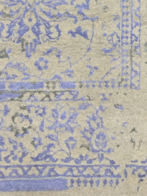 Reza Wool & Bamboo Silk Hand-Knotted Rug - Beige