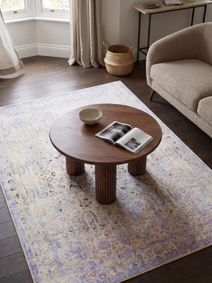 Reza Wool & Bamboo Silk Hand-Knotted Rug - Beige