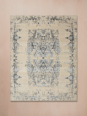 Dalan Wool & Bamboo Silk Hand-Knotted Rug - Beige