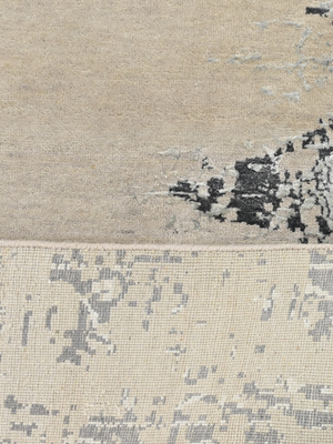 Dalan Wool & Bamboo Silk Hand-Knotted Rug - Beige